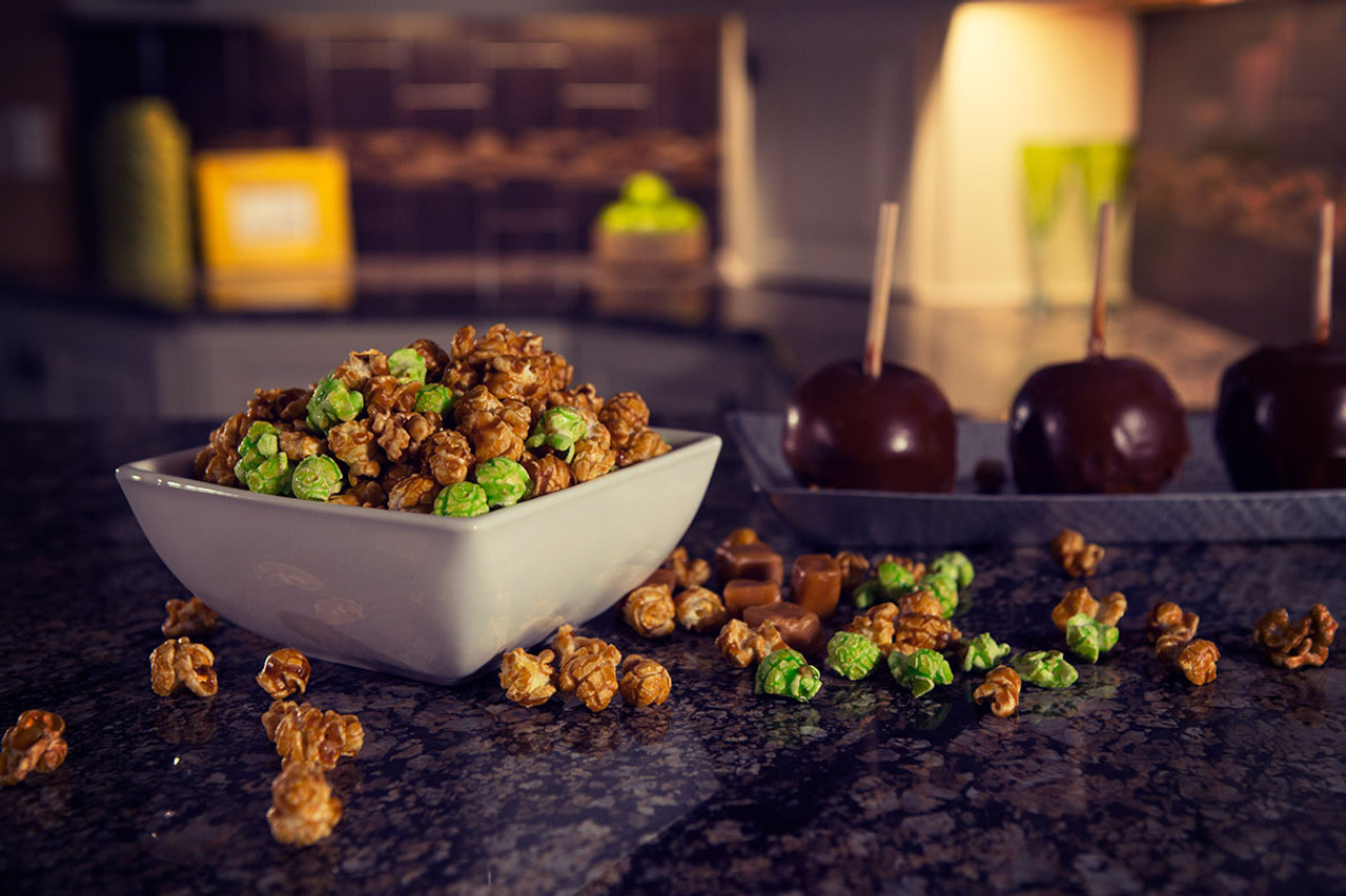 Mini Caramel-Apple Popcorn Balls Recipe