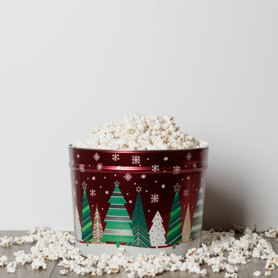 Holiday Trees Popcorn Tin