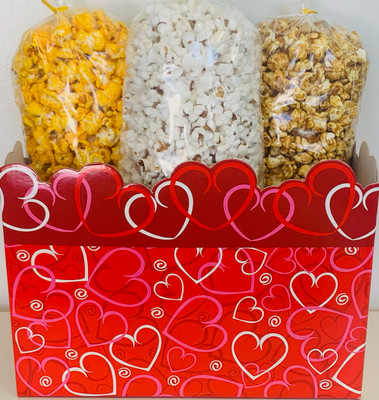 Layered Hearts Popcorn Gift Box