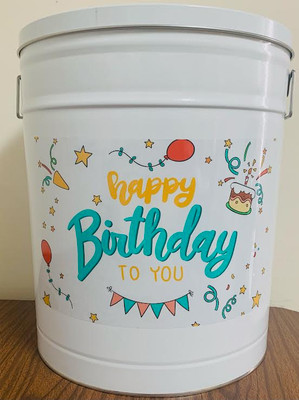 Happy Birthday Sticker Canister 