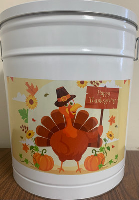 Happy Thanksgiving Sticker Canister