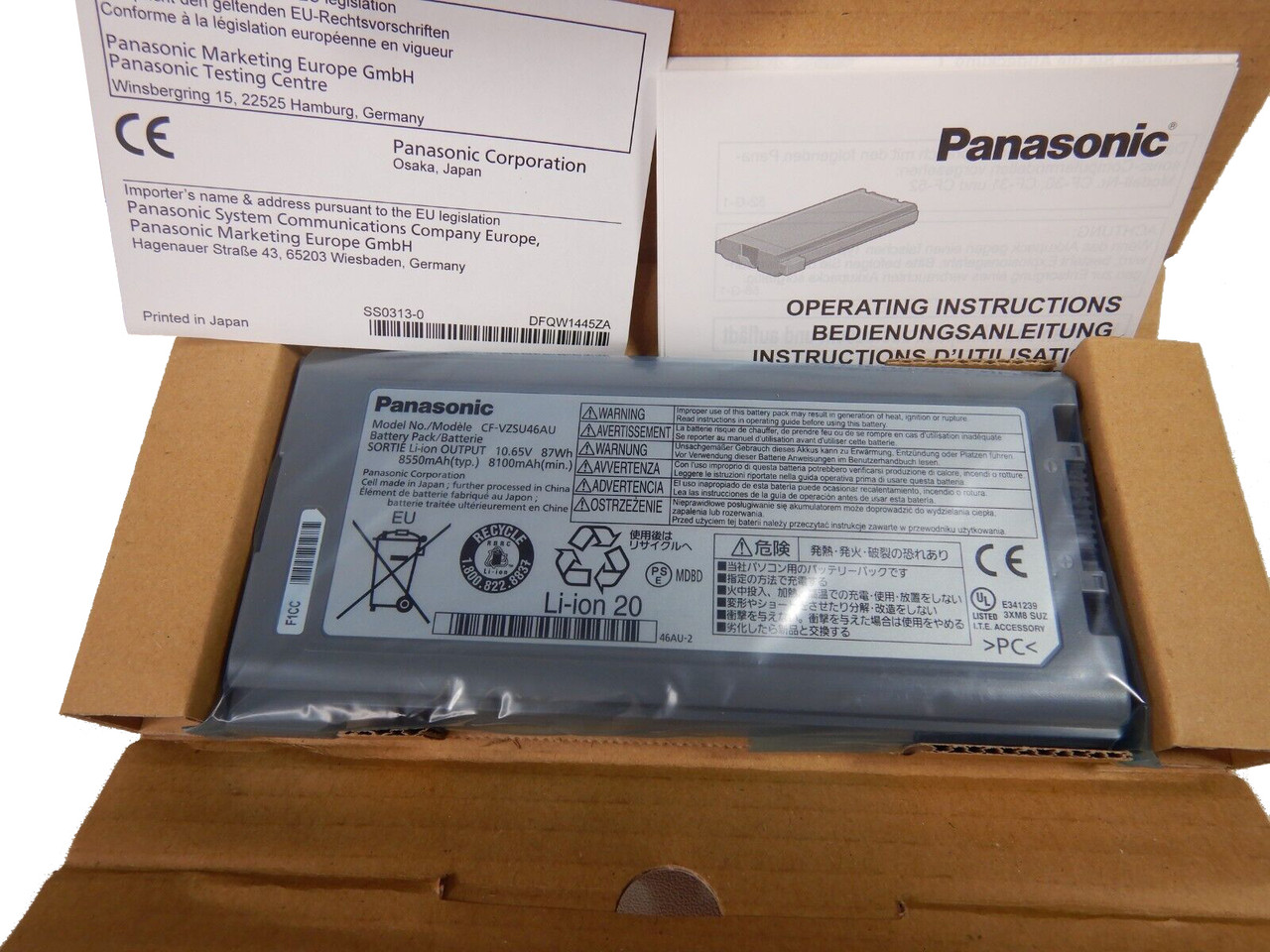 Genuine Panasonic Toughbook CF-30/31/52/53 Main Battery - NEW