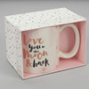 Love You To The Moon & Back Ceramic Mug With Rose Gold