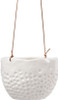 Burgon & Ball Ceramic Hanging Pot with Dimpled Surface & Leather Cord
