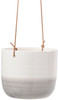 Burgon & Ball Glazed Hanging House Plant Pot in Ripple Design Grey & White
