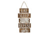 Eat Sleep Bike Repeat Wooden Hanging Multi Plaque