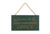 Head Gardener's Sign Rustic Wooden Plaque For Shed