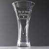 Personalised Mr  & Mrs Large Hand Cut Diamante Heart Vase with Swarovski Elements