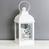 Personalised Mr & Mrs White Lantern