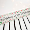 Personalised Holly Festive Christmas Mantle Piece Decoration