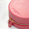 Personalised Coral Round Jewellery Case