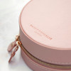 Personalised Blush Pink Round Jewellery Case