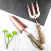 Personalised Luxe Copper Trowel & Fork Gift Set