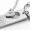 Personalised Love Heart Necklace & Keyring Set