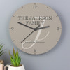 Personalised Wooden Family Clock