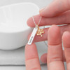 Personalised Tree Of Life Vertical Pendant Bar Necklace