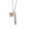 Personalised Tree Of Life Vertical Pendant Bar Necklace