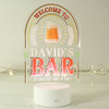 Personalised Welcome To... Bar LED Colour Changing Night Light