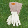 Personalised Brown Luxury Leather Gardening Gloves