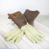 Personalised Brown Luxury Leather Gardening Gloves