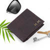 Personalised Dark Brown Vegan Leather Cork Wallet
