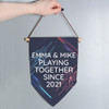 Personalised Gaming Hanging Banner Eat Sleep Game Repeat