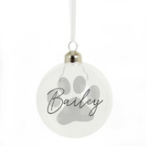 Personalised Pet Glass Bauble