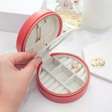 Personalised Coral Round Jewellery Case