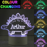 Personalised Dinosaur LED Colour Changing Night Light