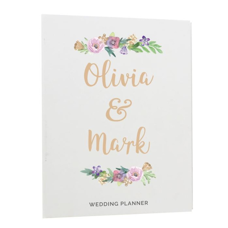 Personalised Floral Watercolour Wedding Planner