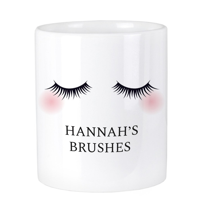 Personalised Eyelashes Ceramic Storage Pot