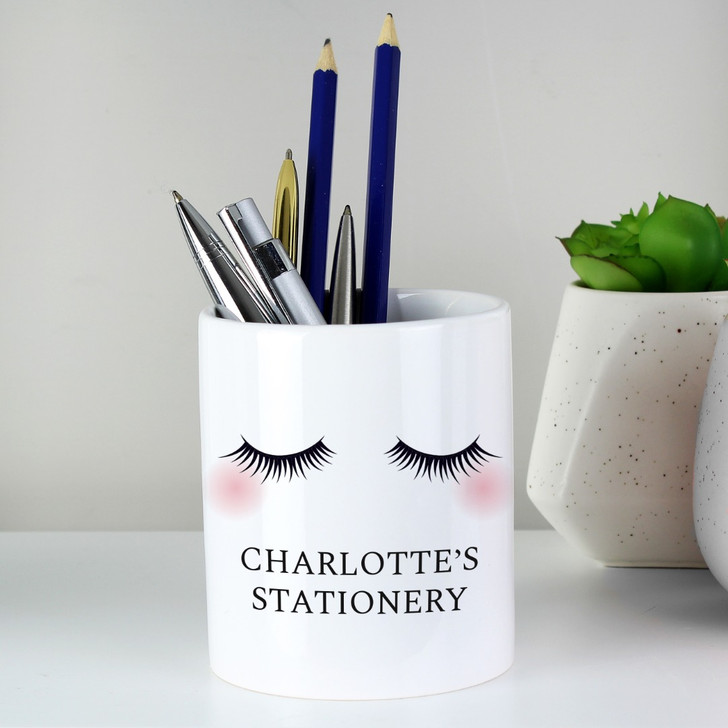 Personalised Eyelashes Ceramic Storage Pot
