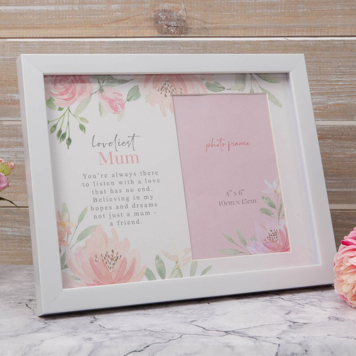 Loveliest Mum Floral Photo Frame 4'' x 6''