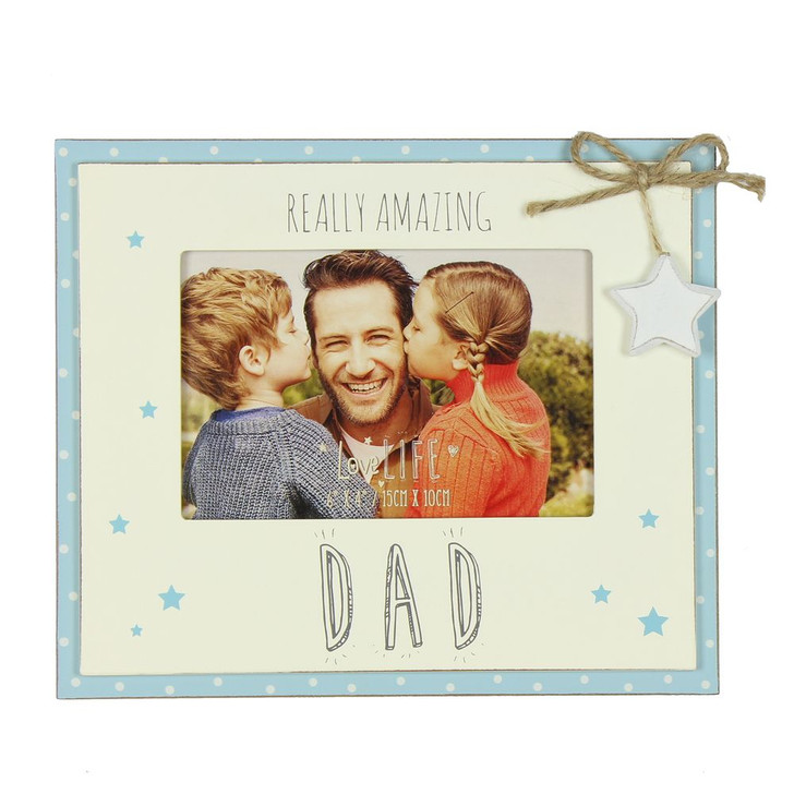 Really Amazing Dad Sentiment Wooden Photo Frame Gift