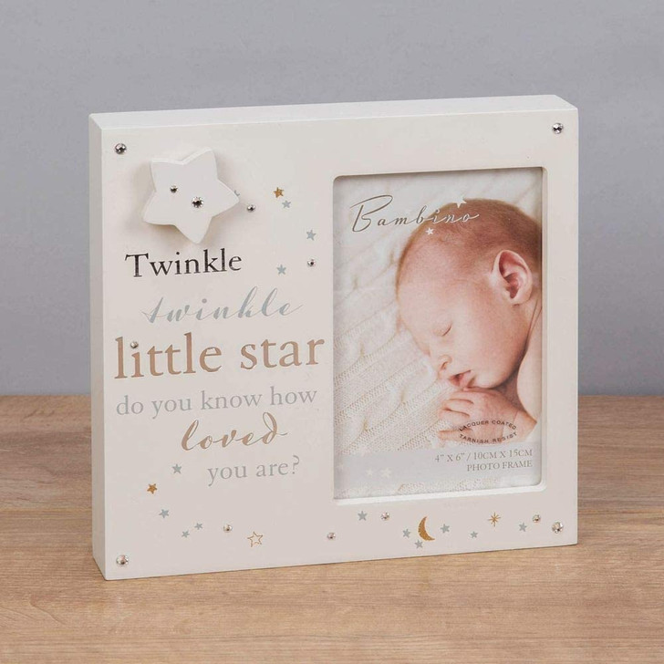 Bambino Musical Photo Frame 4'' X 6''- Twinkle Twinkle Little Star Baby Picture Frame 