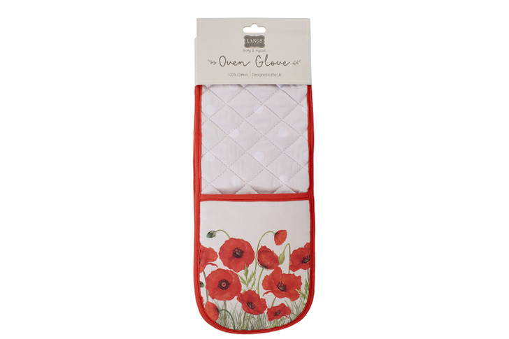 Red Poppy Double Oven Gloves