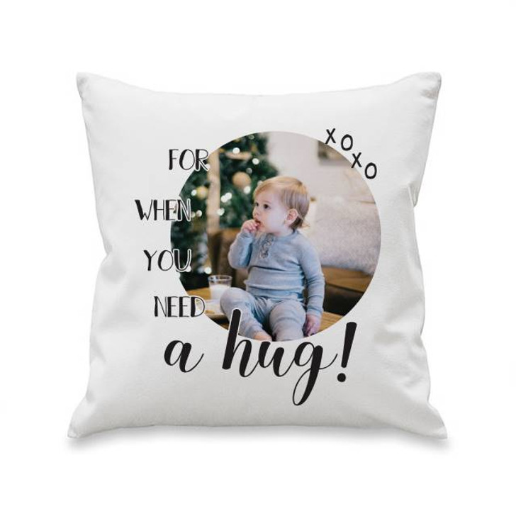 Need A Hug Photo Upload Cushion