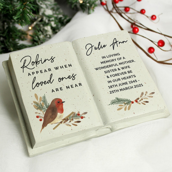 Personalised Robins Appear When Loved Ones Are Near Memorial Book