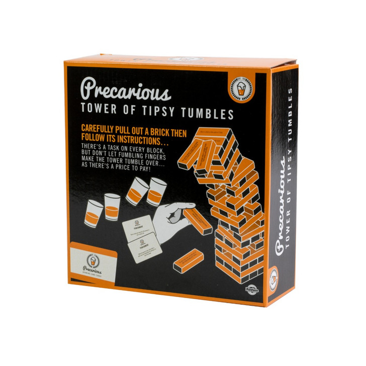 Precarious Tipsy Tumbles - Jenga Style Drinking Game