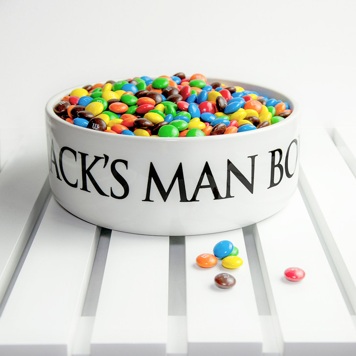 Personalised Extra Large Ceramic Man Bowl Mid Side View