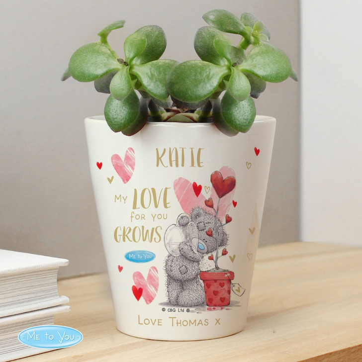 Personalised Me To You Hold You Forever Plant Pot