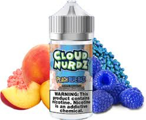 CLOUD NURDZ 100ml - Peach Blue Raspberry - 3mg