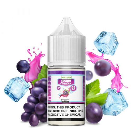 Pod Juice Nicotine Salt E-Liquid 30ML - Grape Chew Ice 35mg