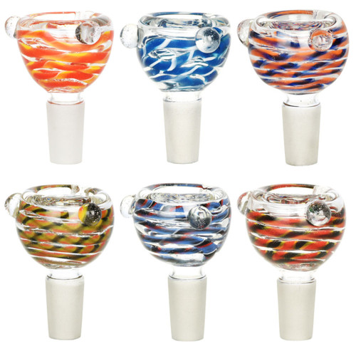 Colorful Slide Glass Bowl 14mm Male - #7775