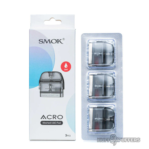 SMOK Acro 2ML Refillable Replacement Pod - Meshed 0.8ohm - 3pk BOX
