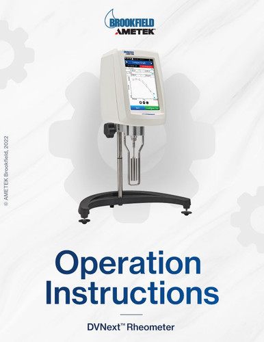 DVNext Rheometer Operations Manual