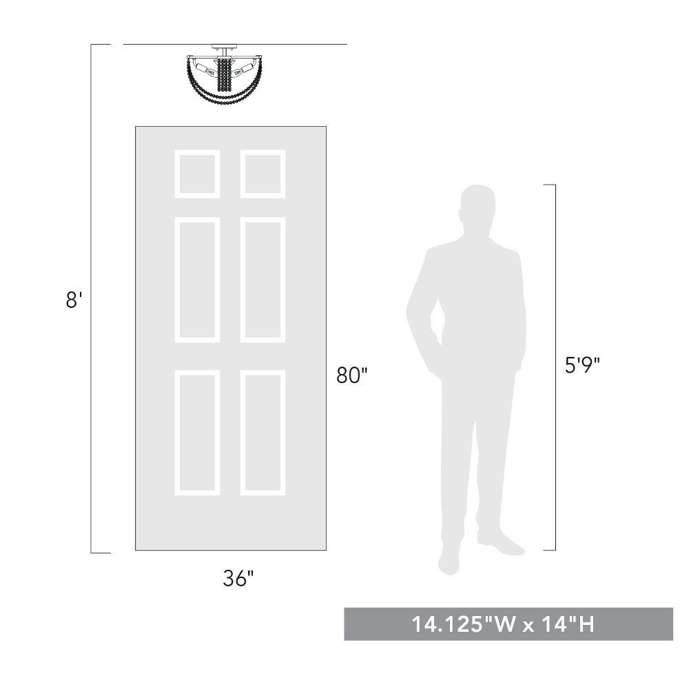 1896-3SF BLK-CHN | dimension