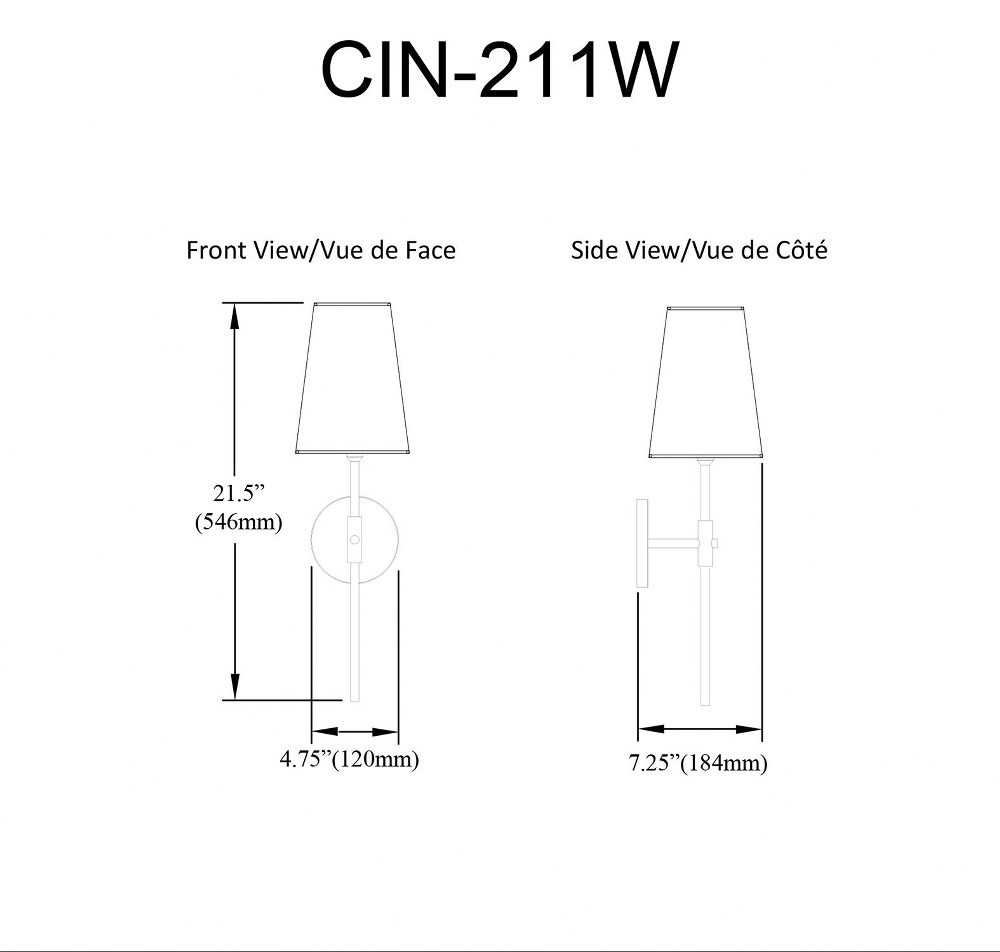 CIN-211W-AGB-790 | dimension