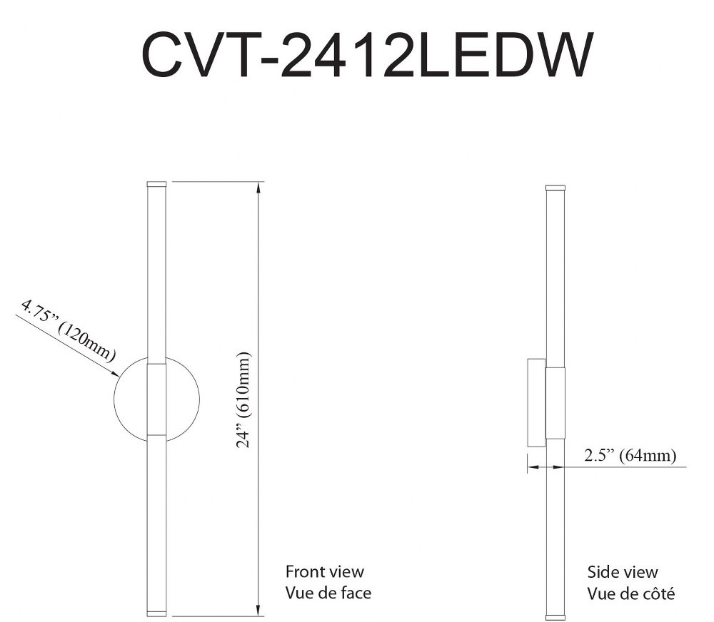 CVT-2412LEDW-AGB | dimension