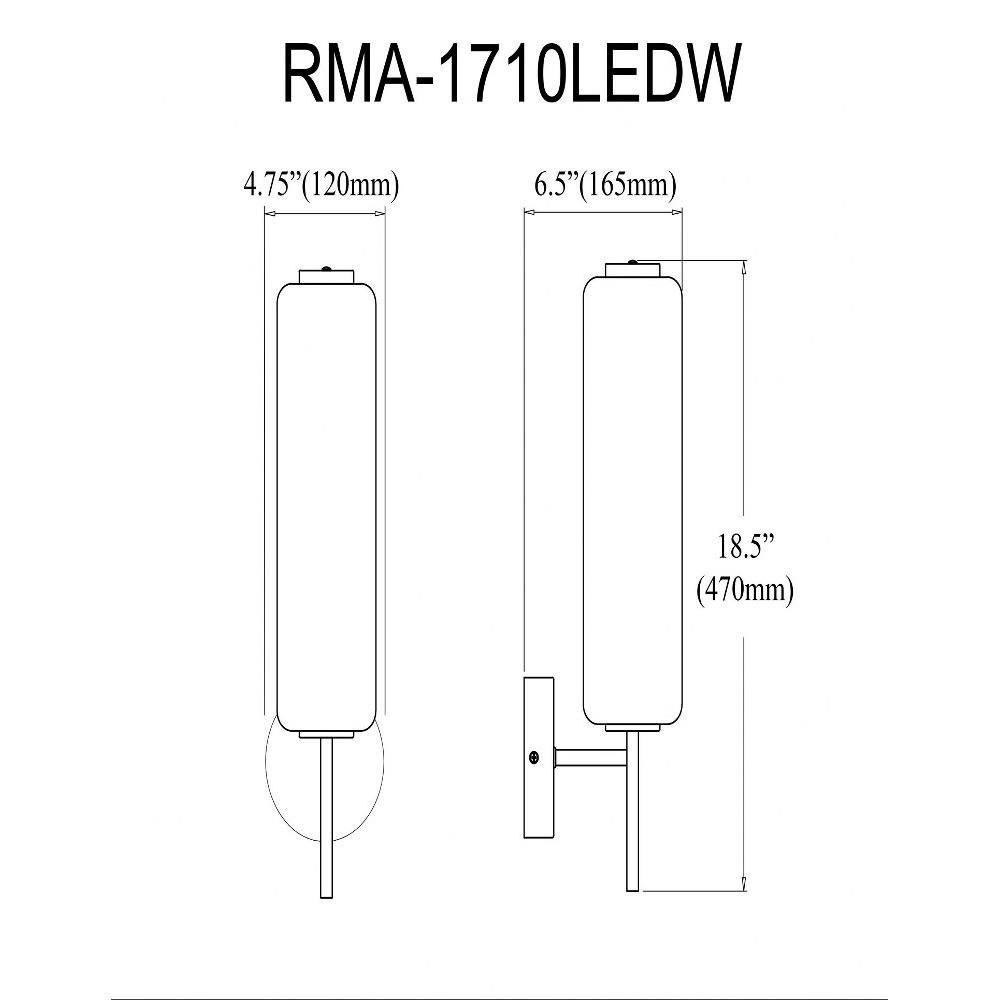 RMA-1710LEDW-MB | dimension
